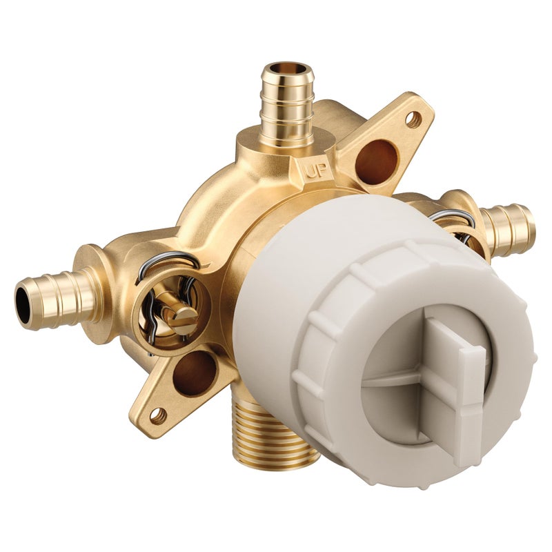 Moen U140XS M-CORE 4 Port Tub and Shower Pre-Fabricated Mixing Valve with Crimp Ring PEX Connections and Stops - Image 1